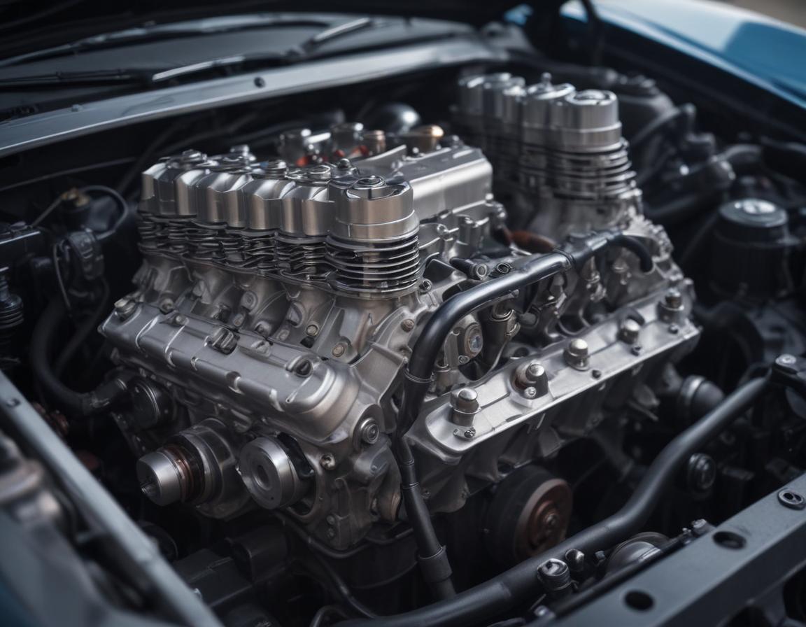 Auto technician using diagnostic tools near an open car hood